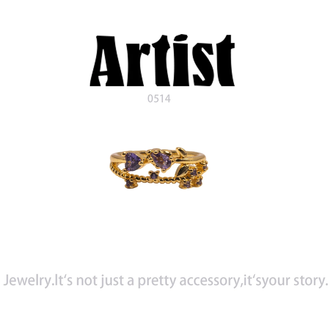 铜合金耳饰 气质小众设计高级感戒指~0514