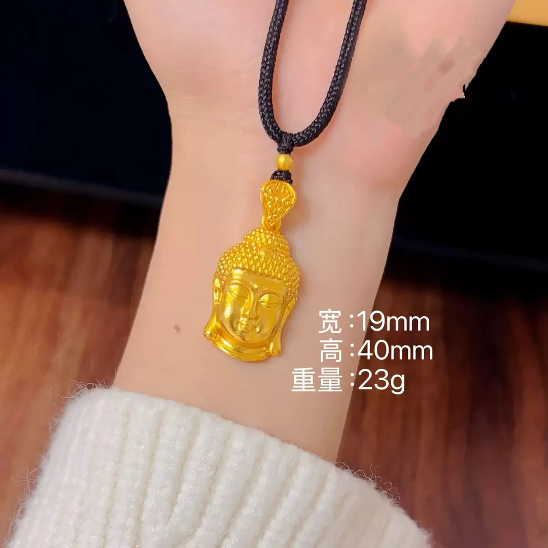 吊坠 S0070永保平安佛头镀K金
