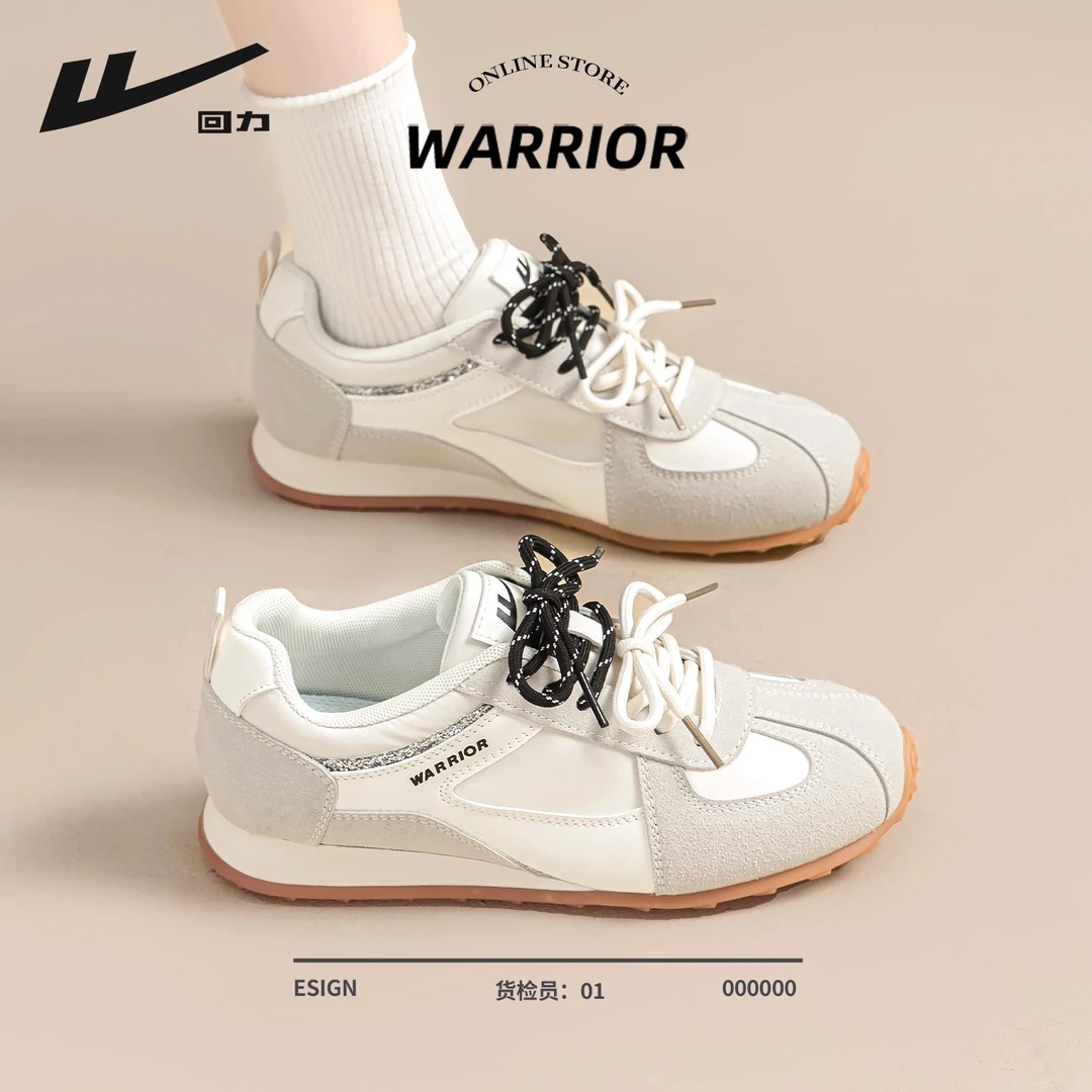 回力德训鞋女款2025秋季新款平底百搭小白鞋女士软底休闲运动鞋子