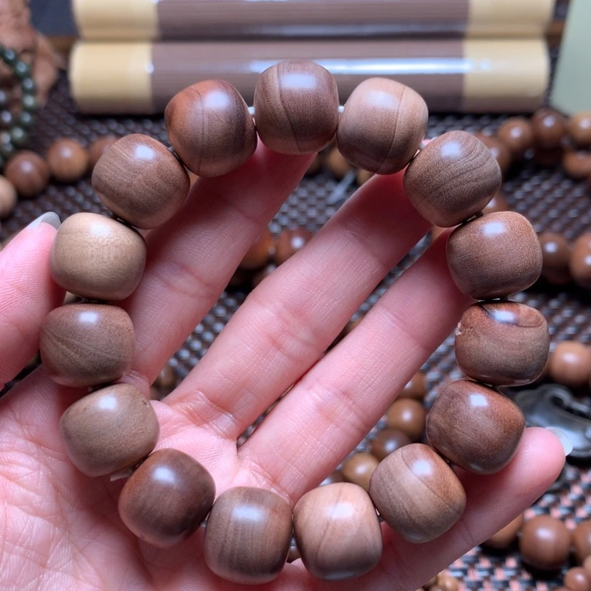 【闪购商品】檀香木手串/手链14*15横纹瑕疵处理价