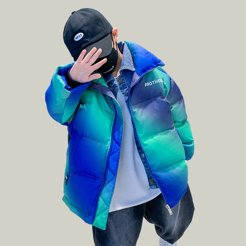 【现货现发】男大童冬季新款渐变蓝色潮流必备出门炸街K234YRF3710
