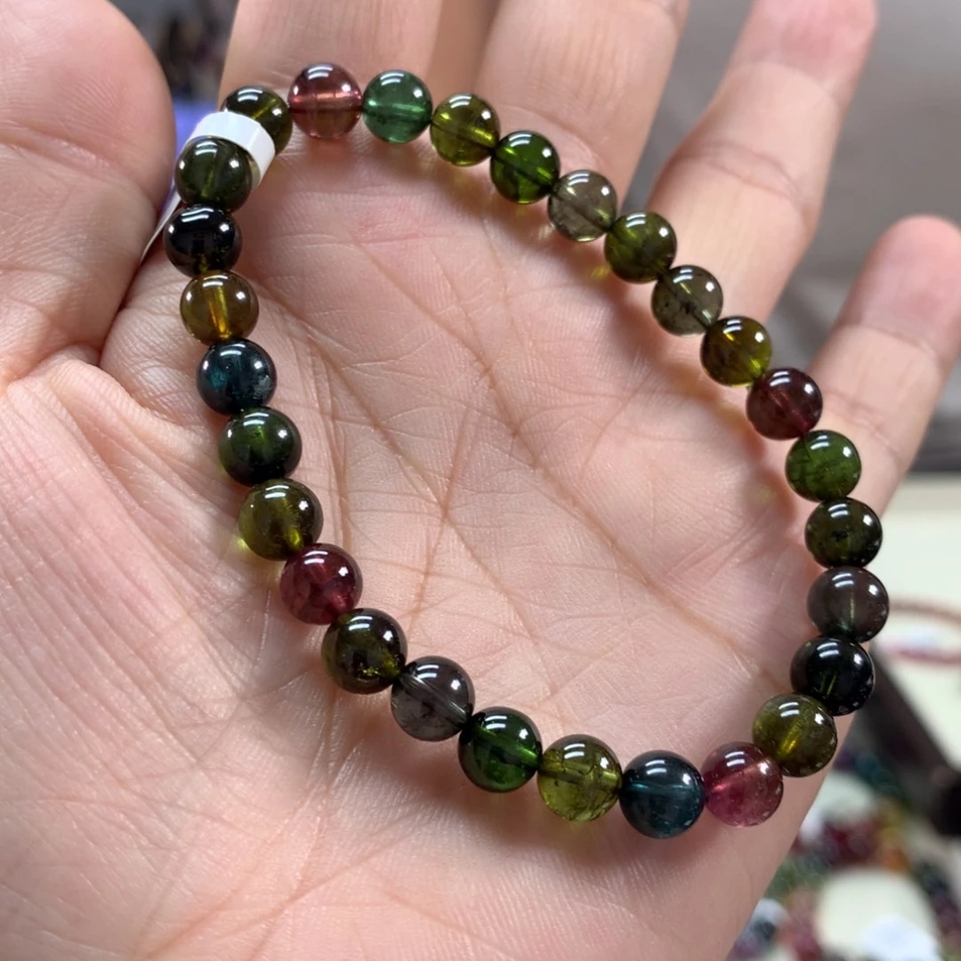 未镶嵌手链碧玺7左右