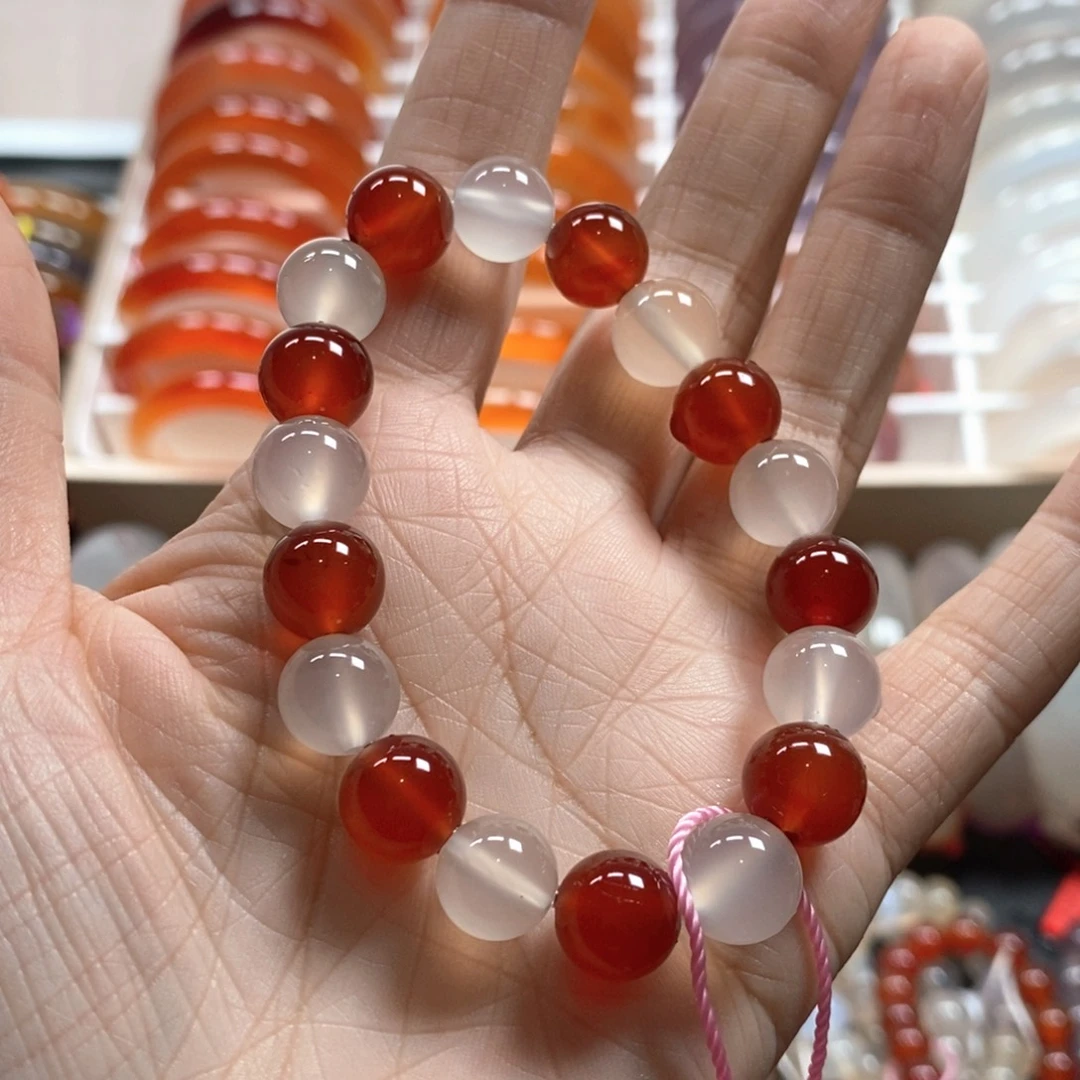 未镶嵌手串玛瑙/玉髓俏色沙