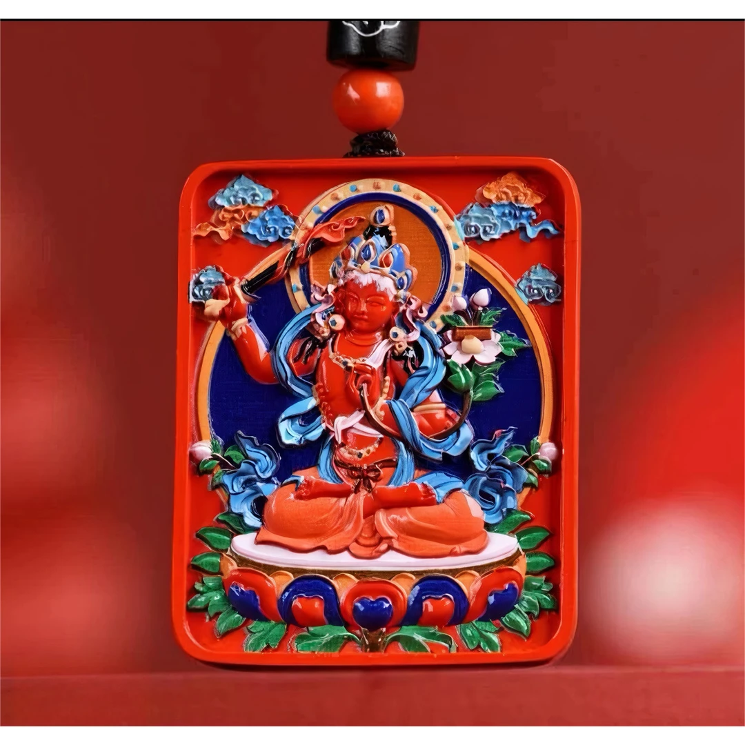 4号{范泰随}生肖兔【文殊尊者】吊坠彩绘驾用品