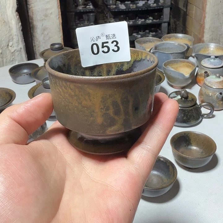 沁庐柴窑开窑现场茶器