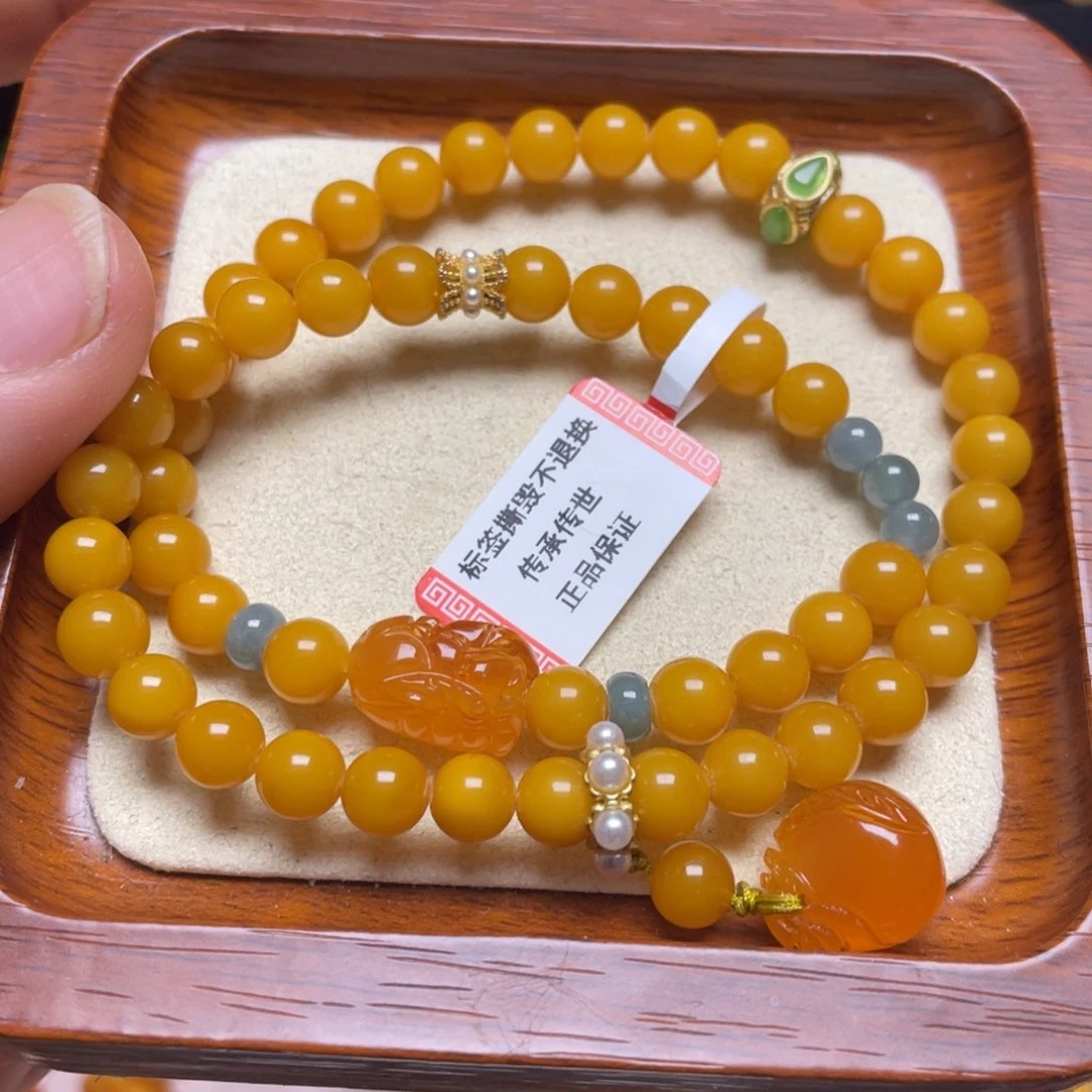 蜜蜡手链未镶嵌手串