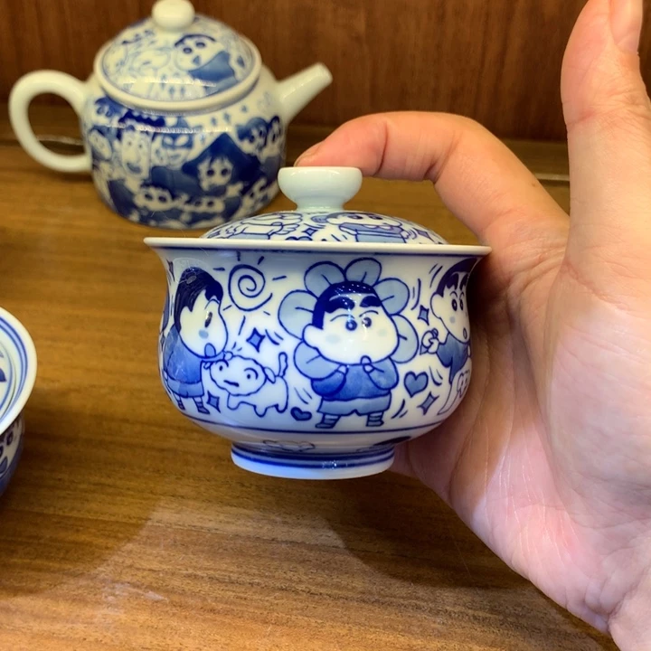 蜡笔小新炉式盖碗167号
