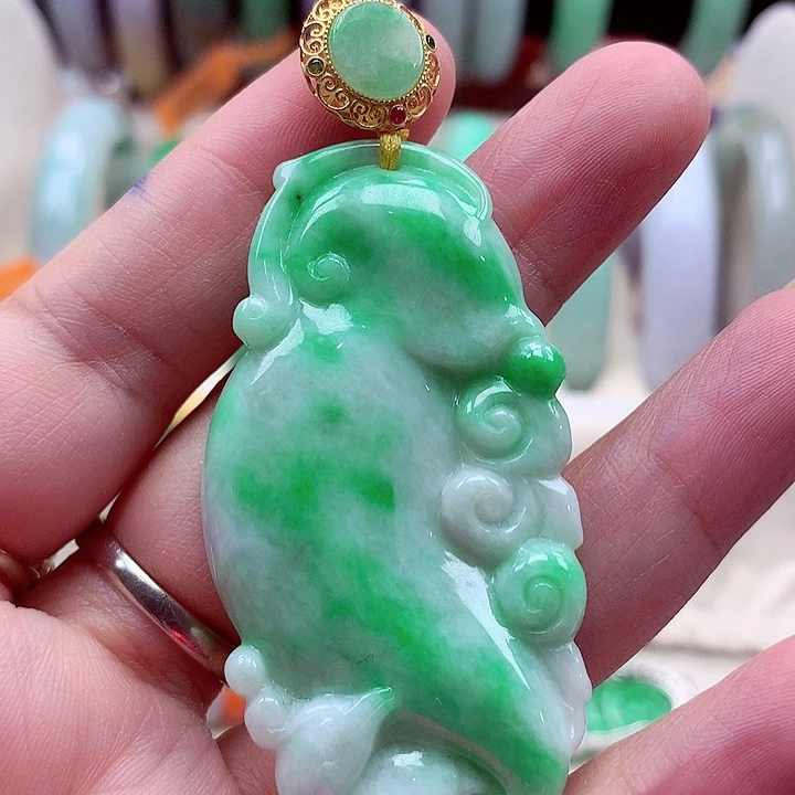 颈饰银S925镶嵌翡翠翡翠