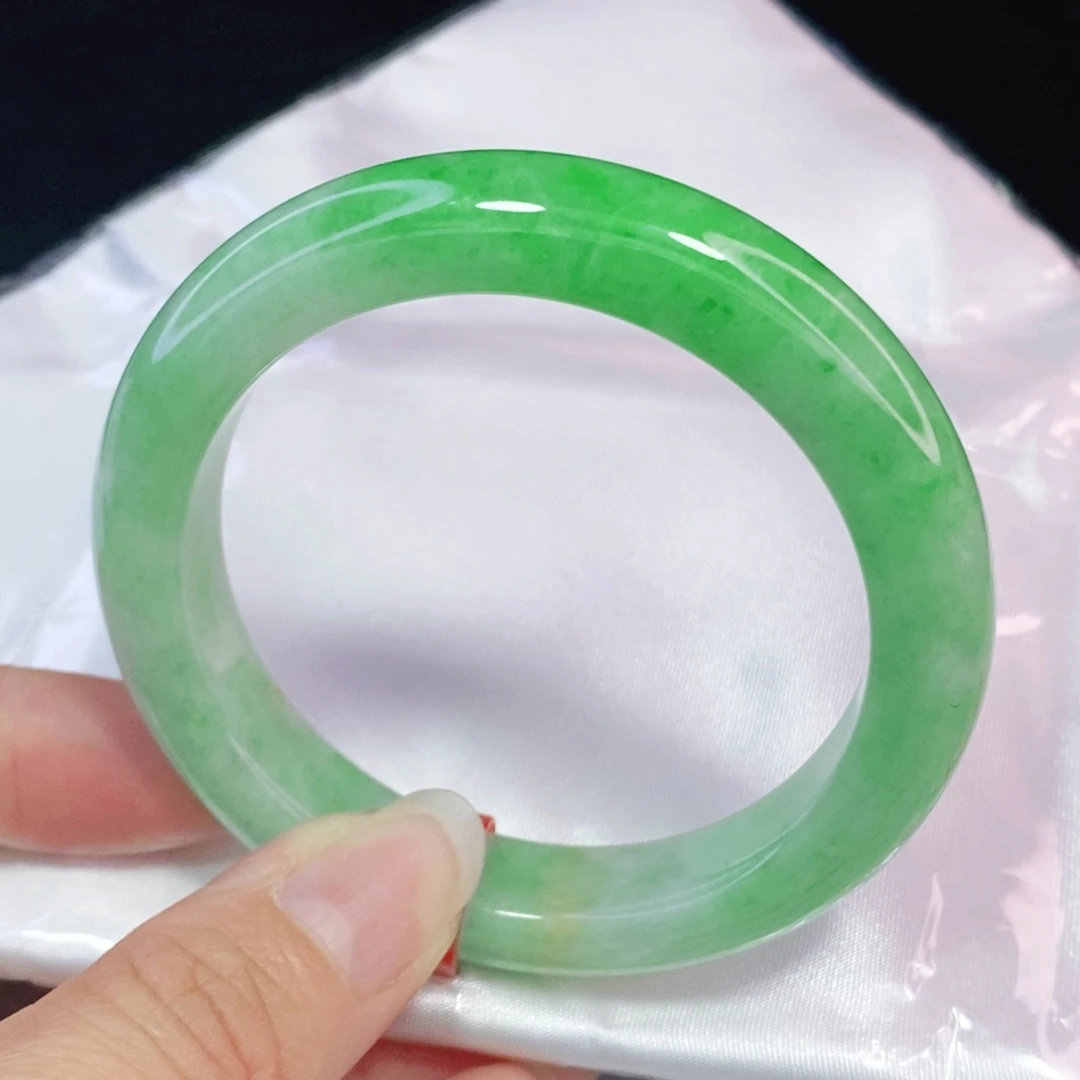 未镶嵌手镯翡翠53.6正圈