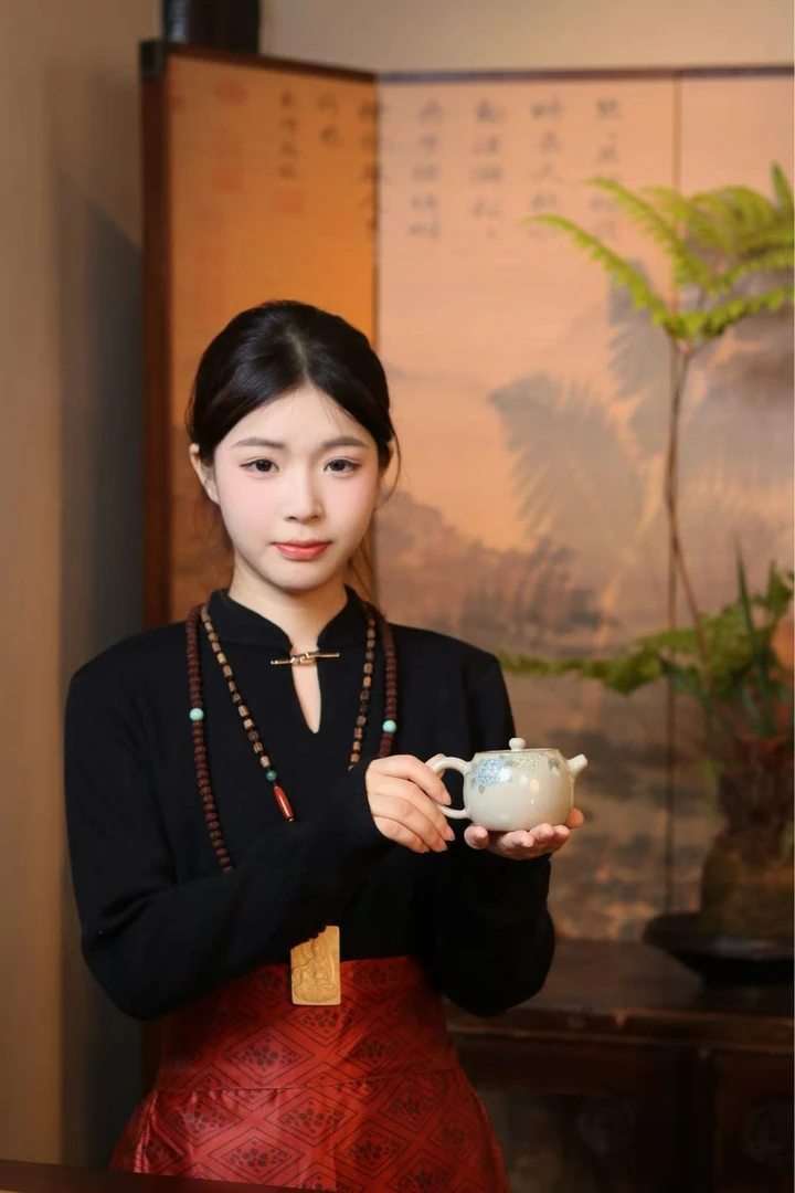 洵堂古玉色圆满壶 绣球高档家用茶具茶壶