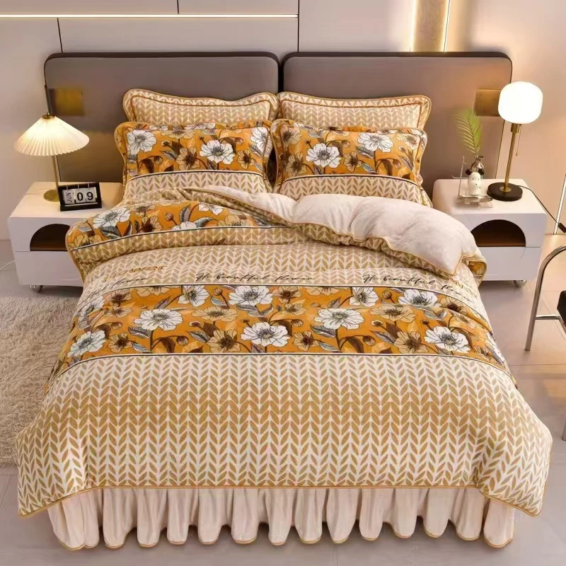 【韩绒】 冬季简约轻奢四件套200*230