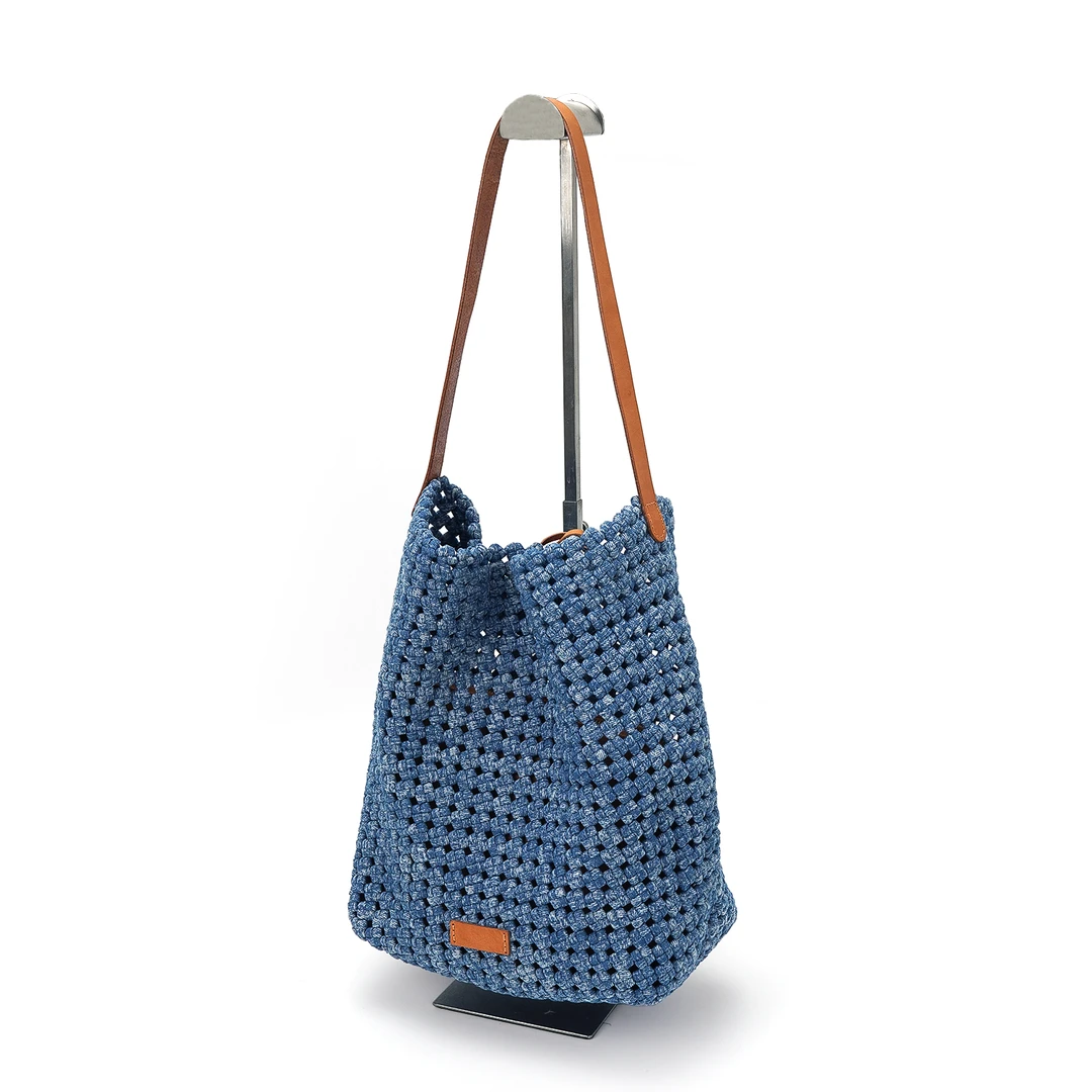 【LESIFAN】新款春夏牛仔编织水桶包9018【2822】