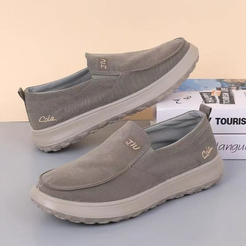 男士一脚蹬舒适软底休闲鞋中老年69-201防滑轻便新款