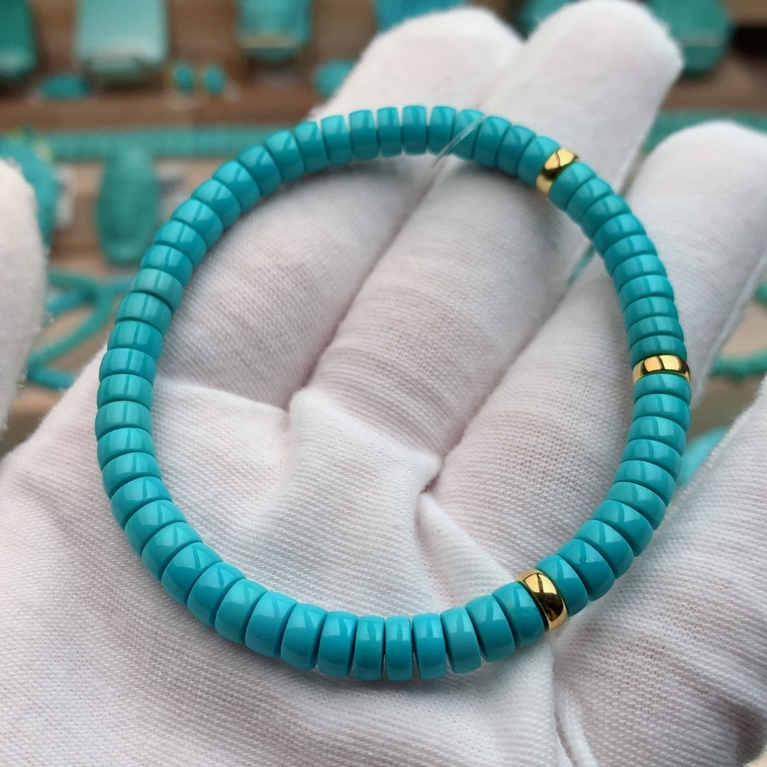 未镶嵌绿松石珠宝奇石5.5mm