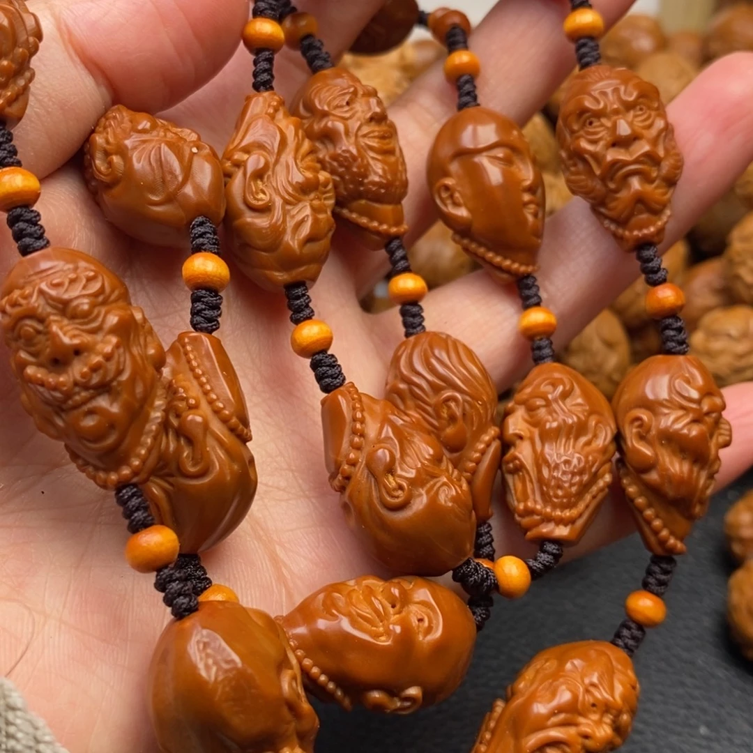 橄榄核手串十八罗汉脖挂