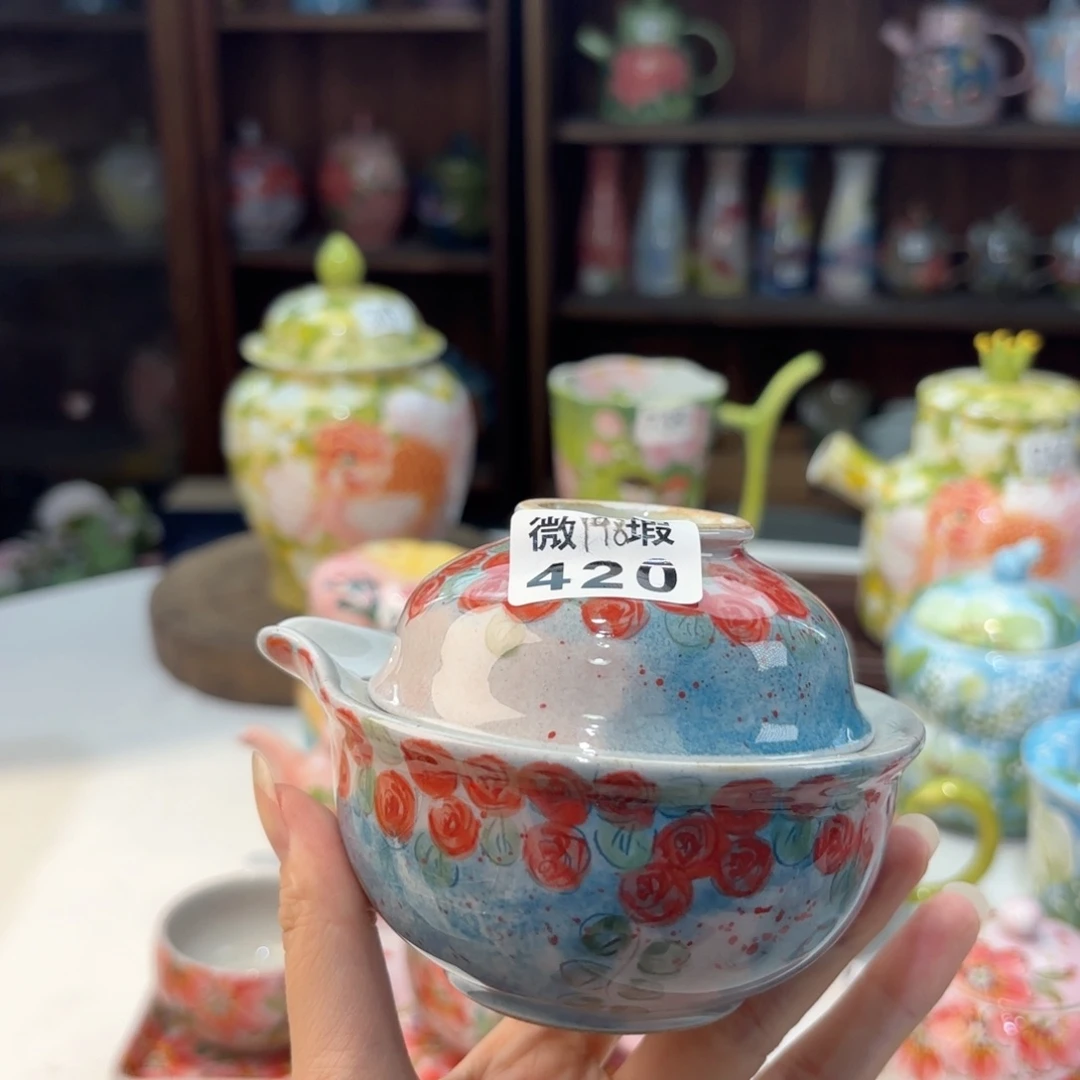 景德镇手绘高温釉下彩陶瓷茶具