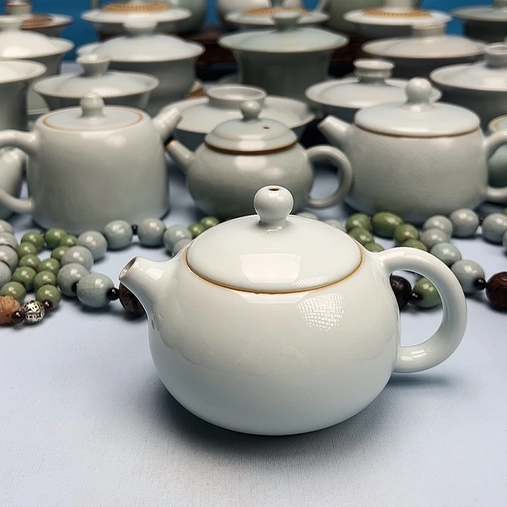 杯二级品月白釉西施壶原矿原釉原产地