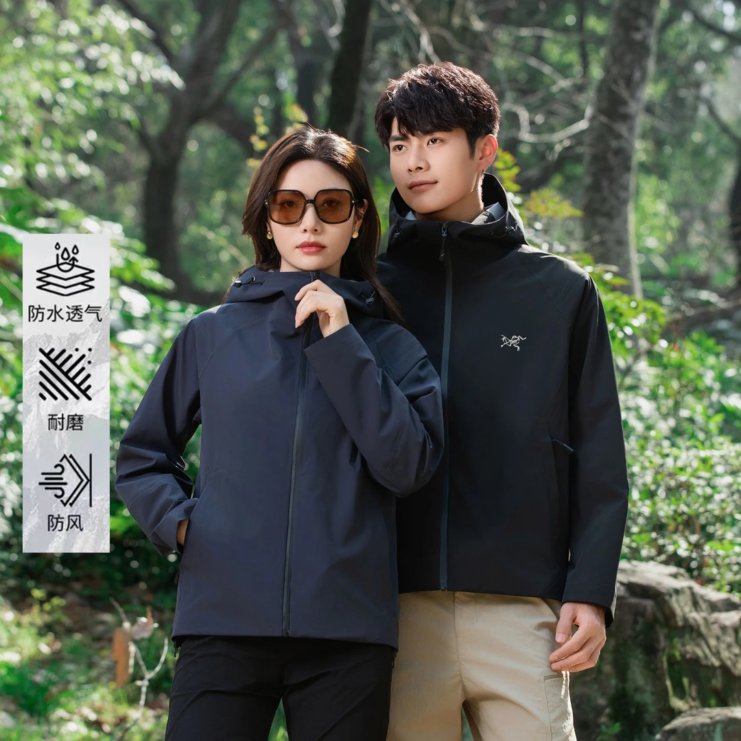 【清仓折扣】刺绣鸟家男女同款情侣软壳冲锋衣防风防水户外外套上衣
