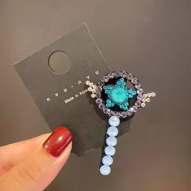 韩国施家水晶鸭嘴夹高档发夹网红发卡轻奢头发夹子韩版刘海夹发饰