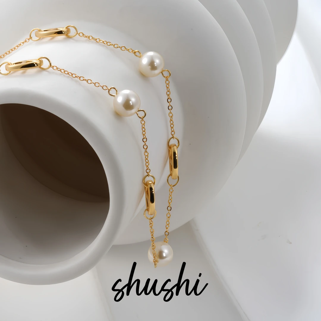 铜合金仿珍珠项链 时尚经典轻奢气质百搭项链8722（链长62cm）