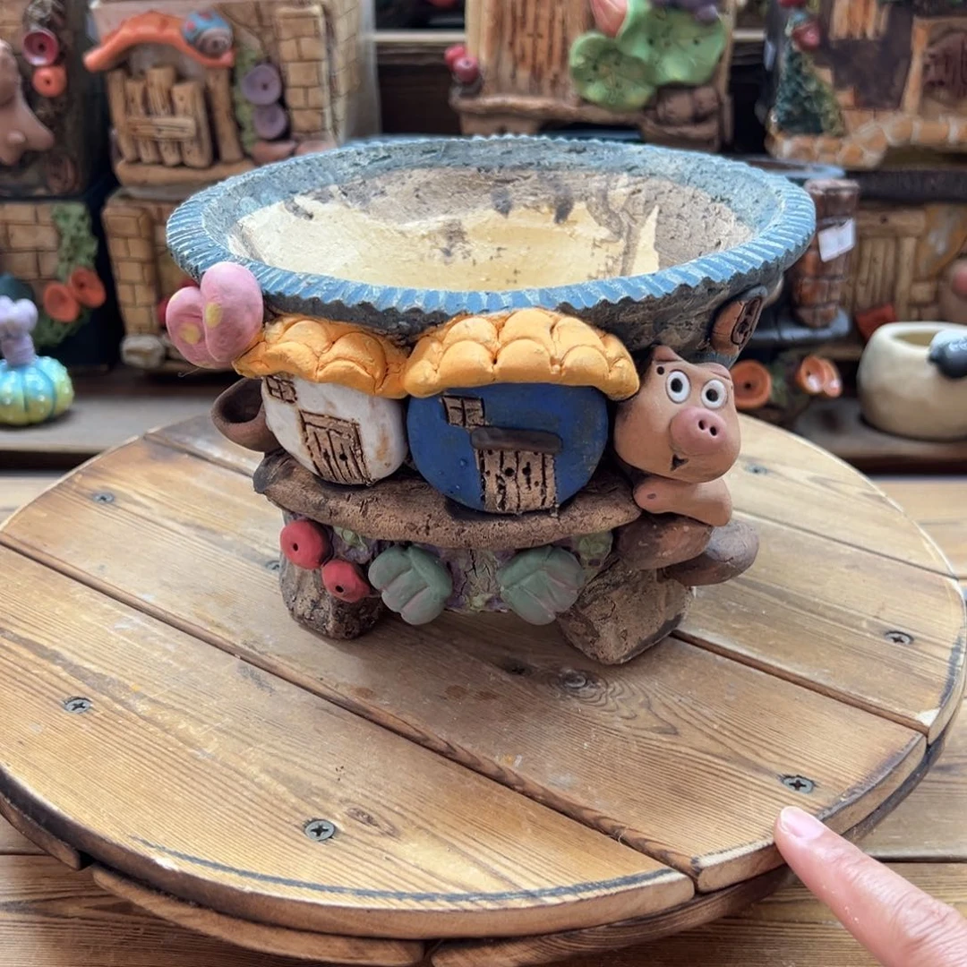 嘻哈多肉花盆百搭