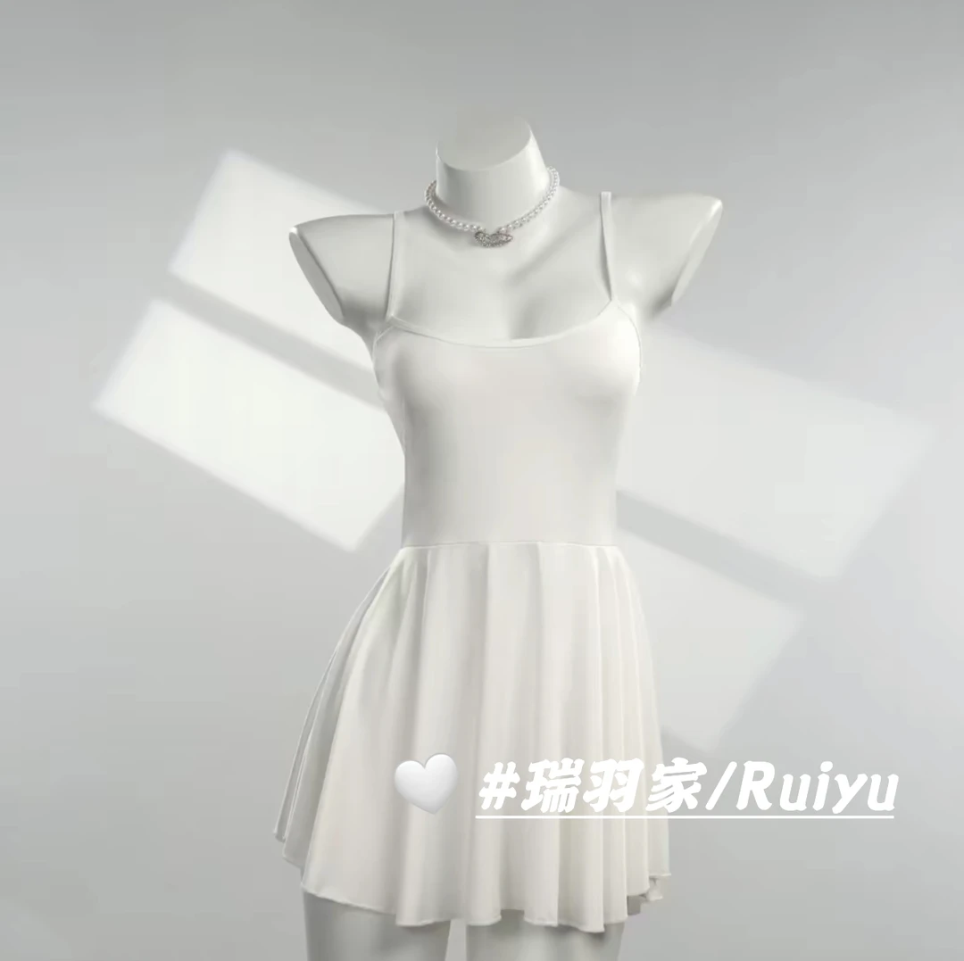 「蜜糖少女」80-150轻奢法式白色蕾丝拼接居家睡裙大码睡衣
