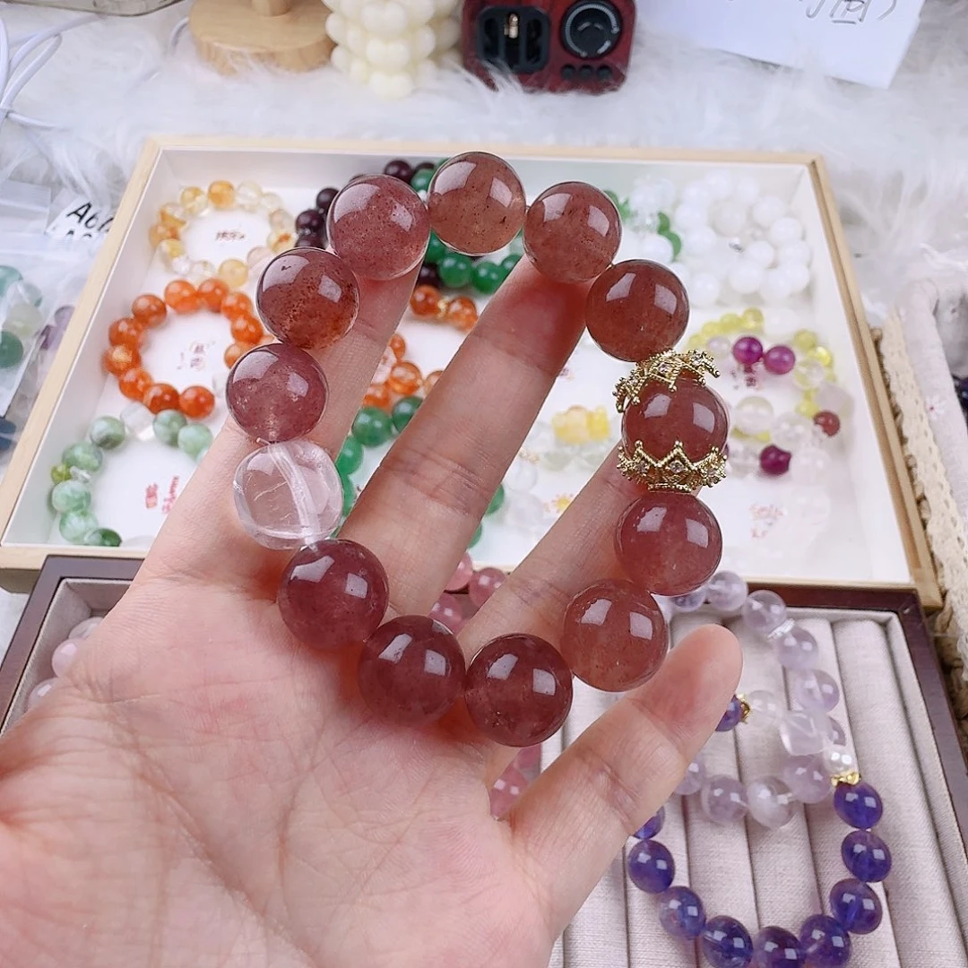 烟晶手链银S925镶嵌