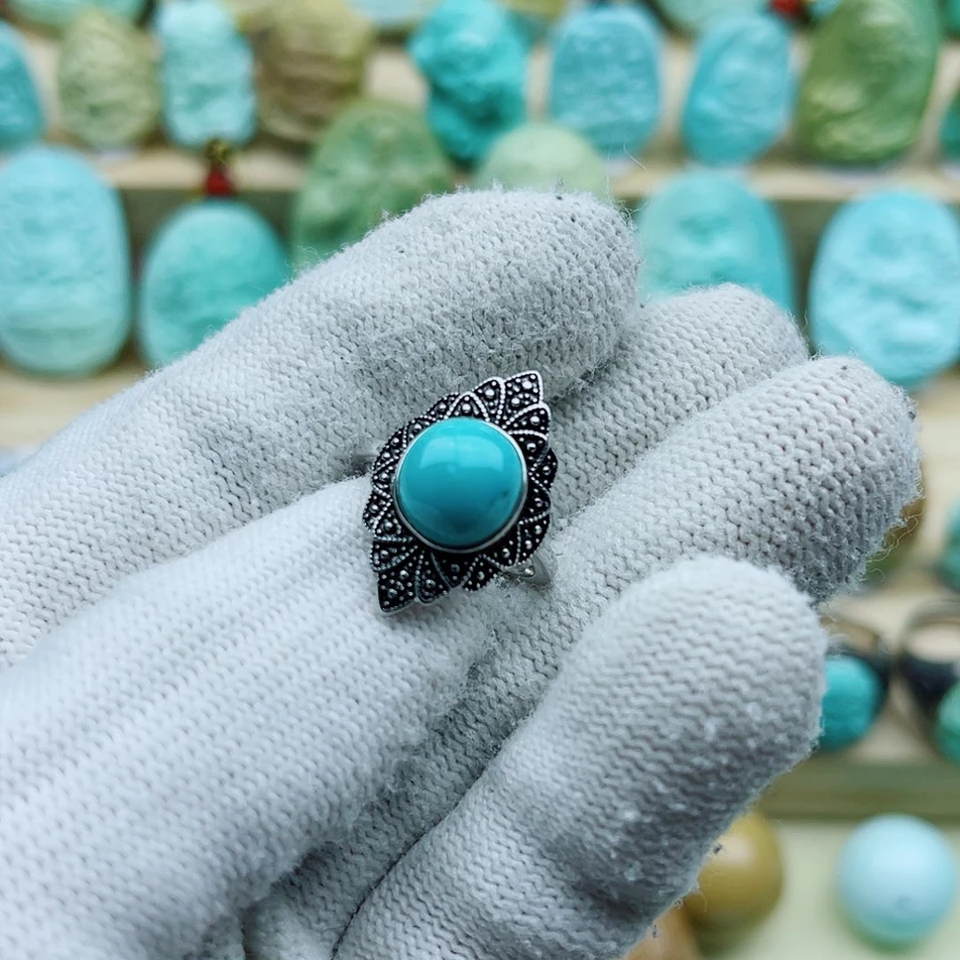 绿松石银S925镶嵌珠宝奇石