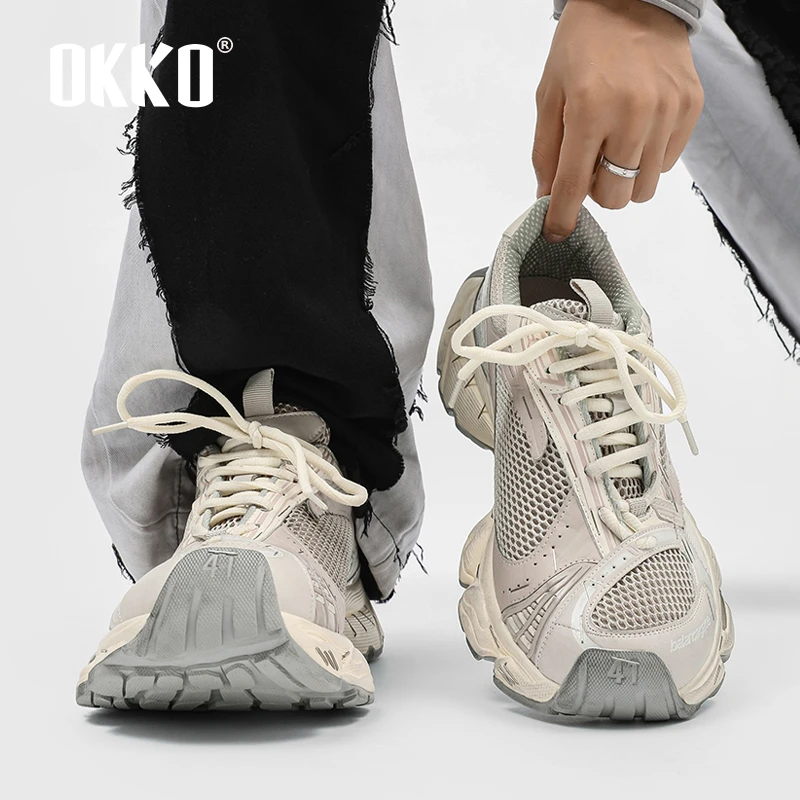 巴黎订书机老爹鞋2025新款情侣增高休闲透气复古男女厚底运动潮鞋