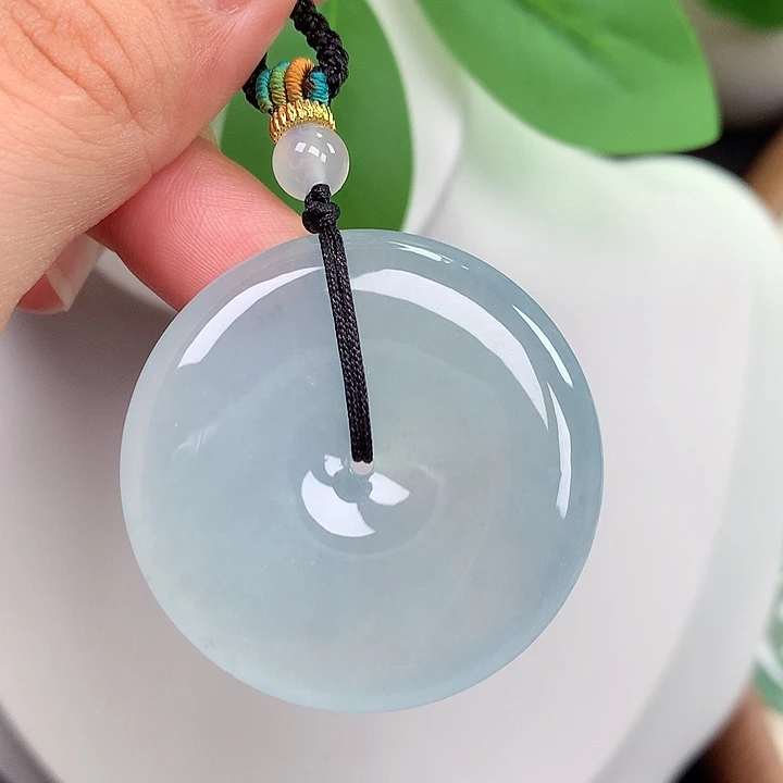 翡翠未镶嵌颈饰平安扣 38.2x6.1mm