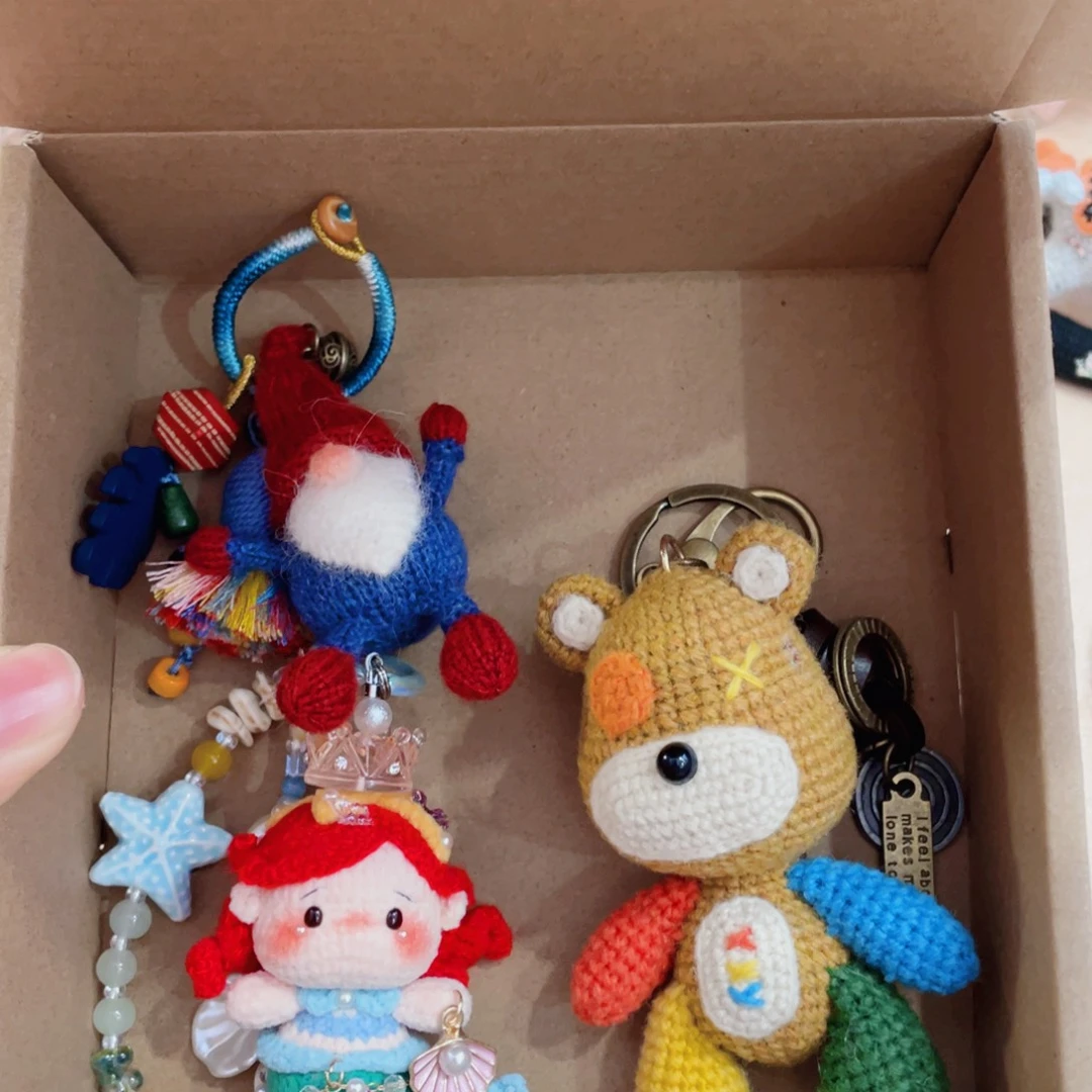 晶***椒编织品羊毛线地精美人鱼熊晶晶