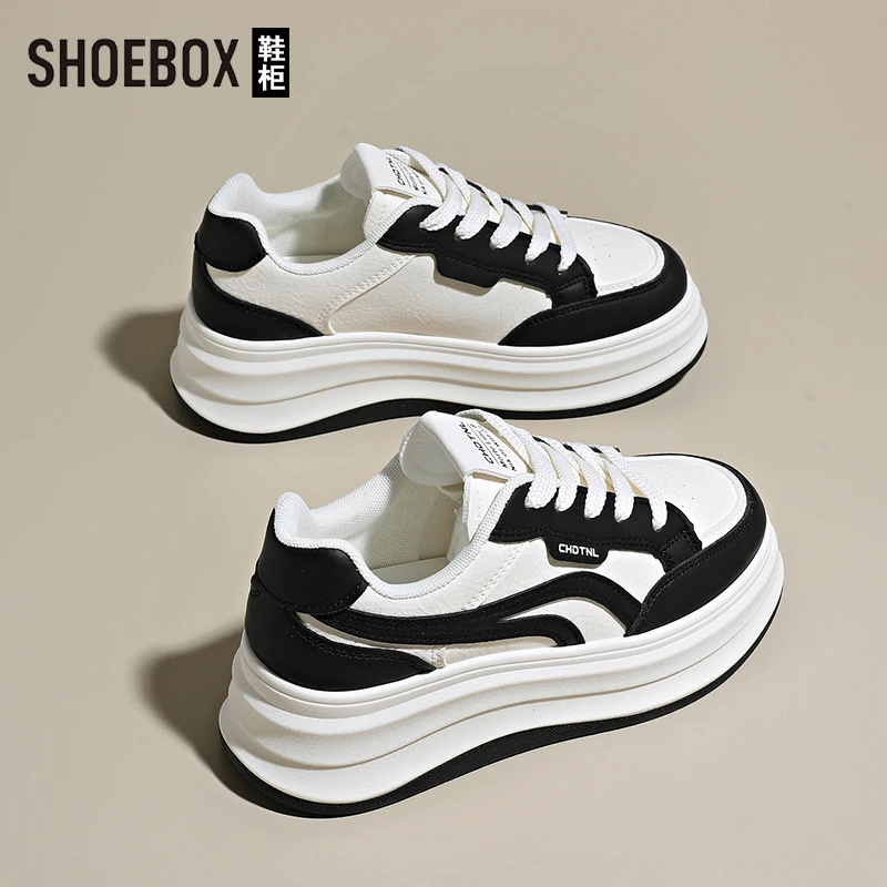 达芙妮旗下时尚休闲鞋女秋季网红新款厚底韩版松糕学生运动板鞋