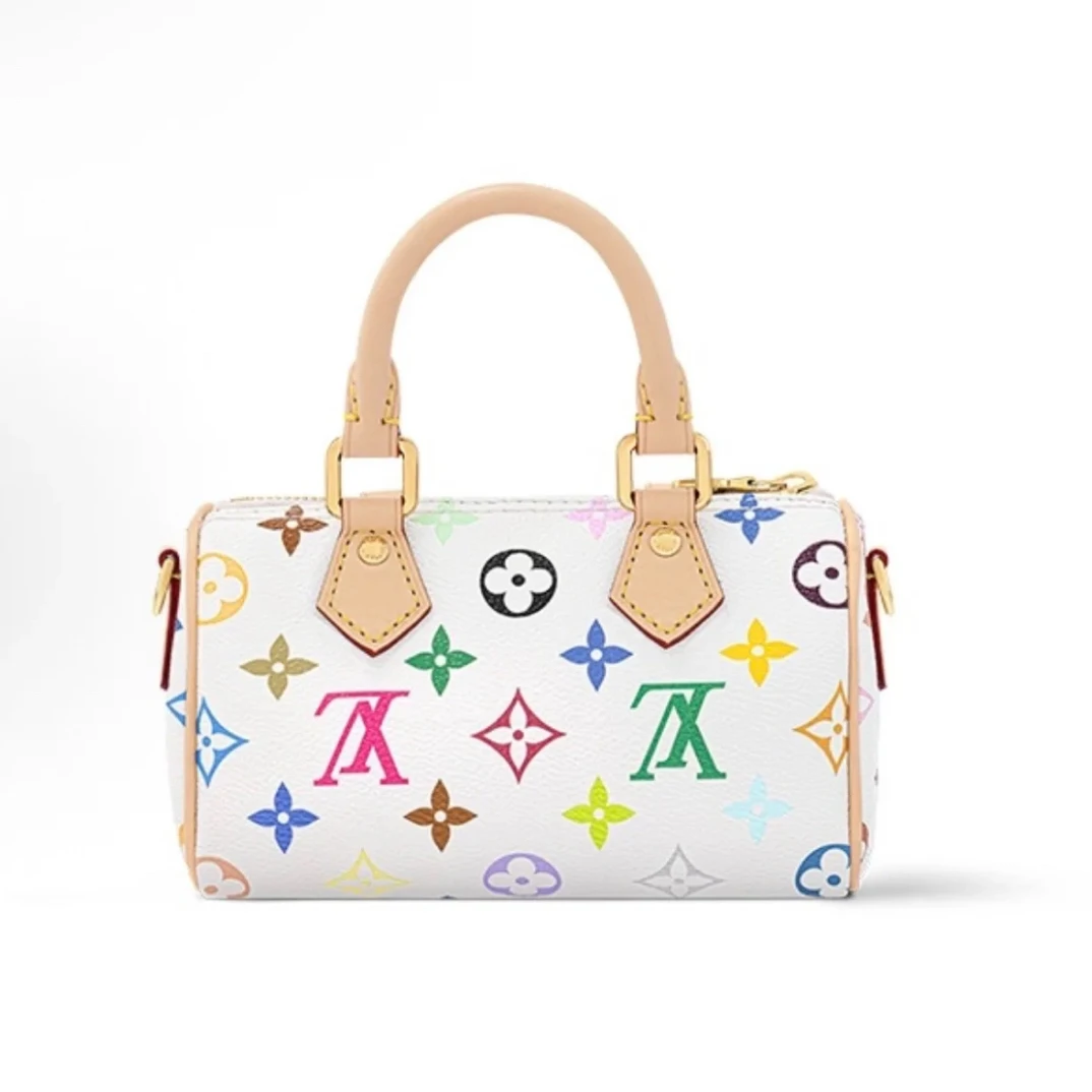 未使用 LouisVuitton/路易威登 村上隆白三彩speedynano 13501605