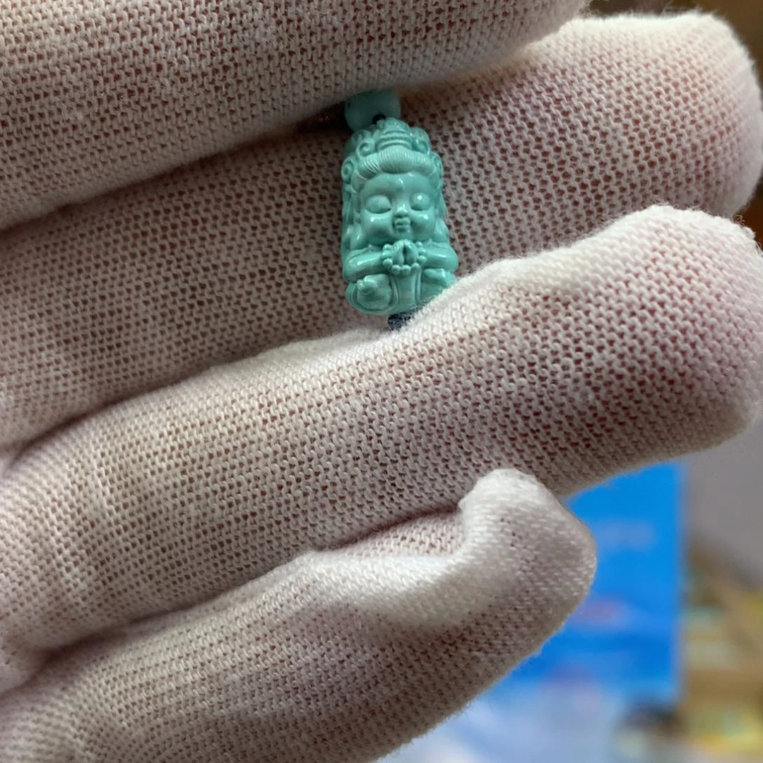 绿松石未镶嵌挂件