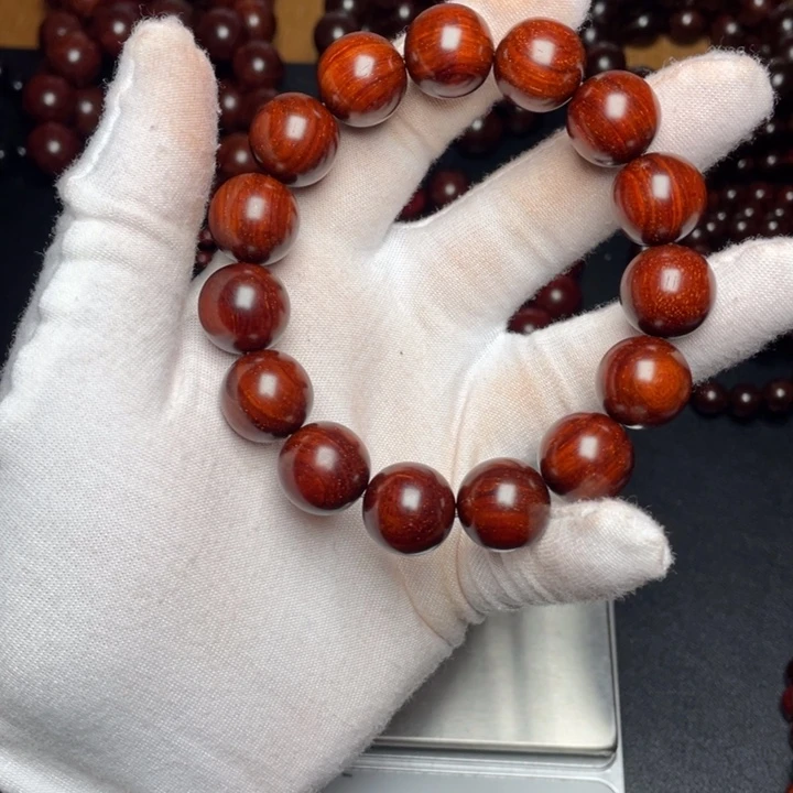 清***欢手串/手链檀香紫檀（小叶紫檀）印度小叶紫檀1.5鳞底金星