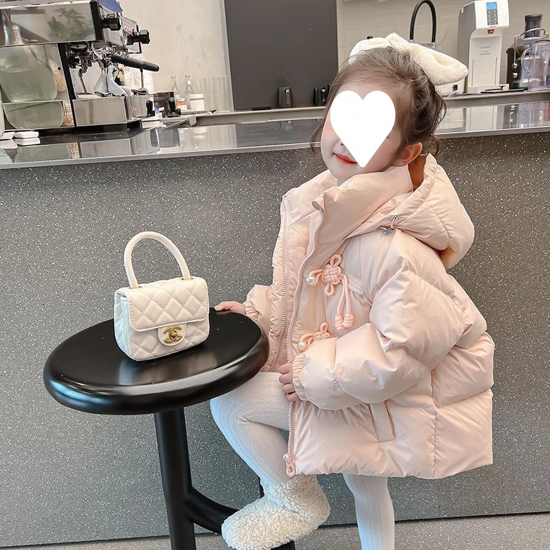 高领女童棉服新款冬季女宝宝冬款外套冬装棉衣加厚棉袄儿童棉袄潮