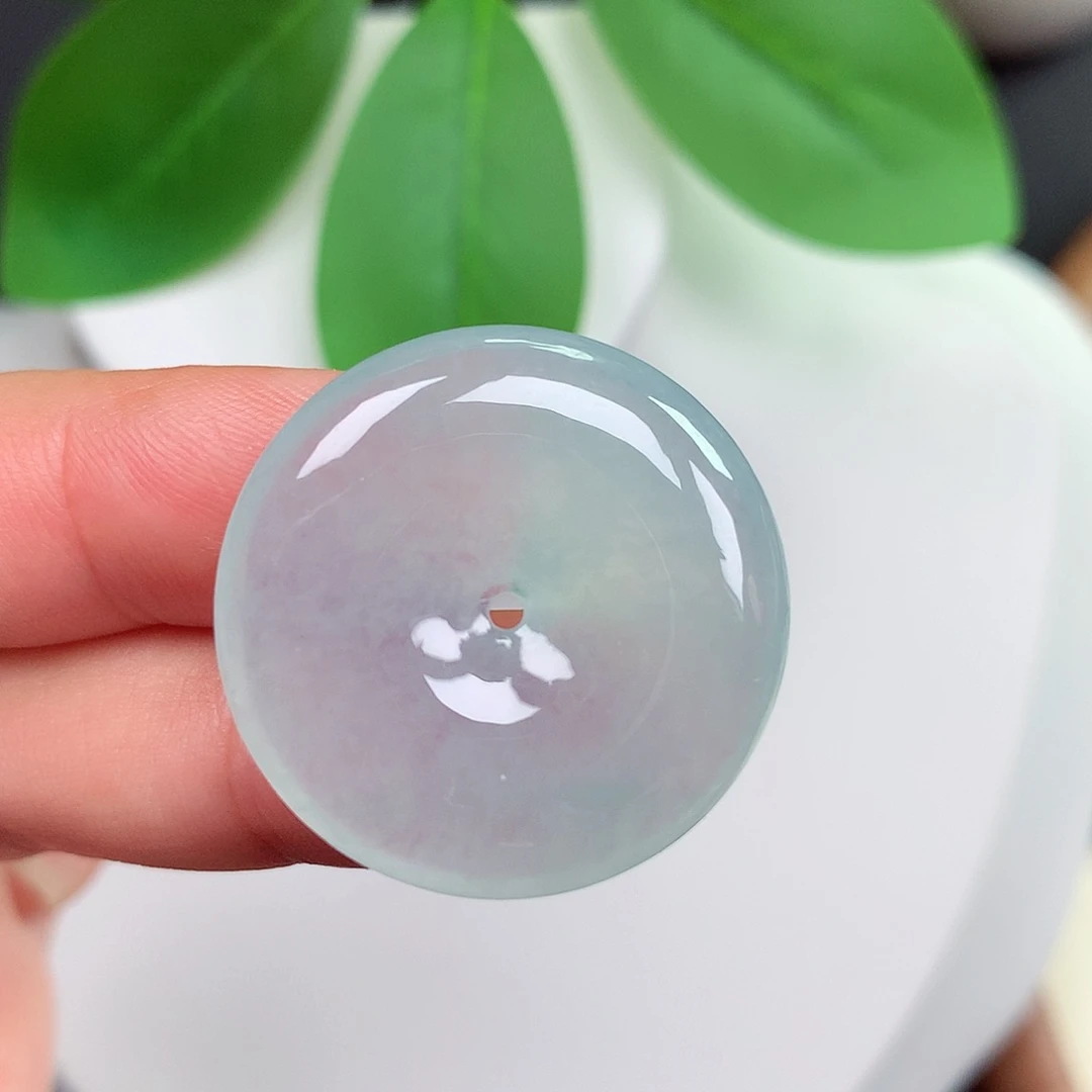 颈饰未镶嵌翡翠平安扣 26.9x5.2mm