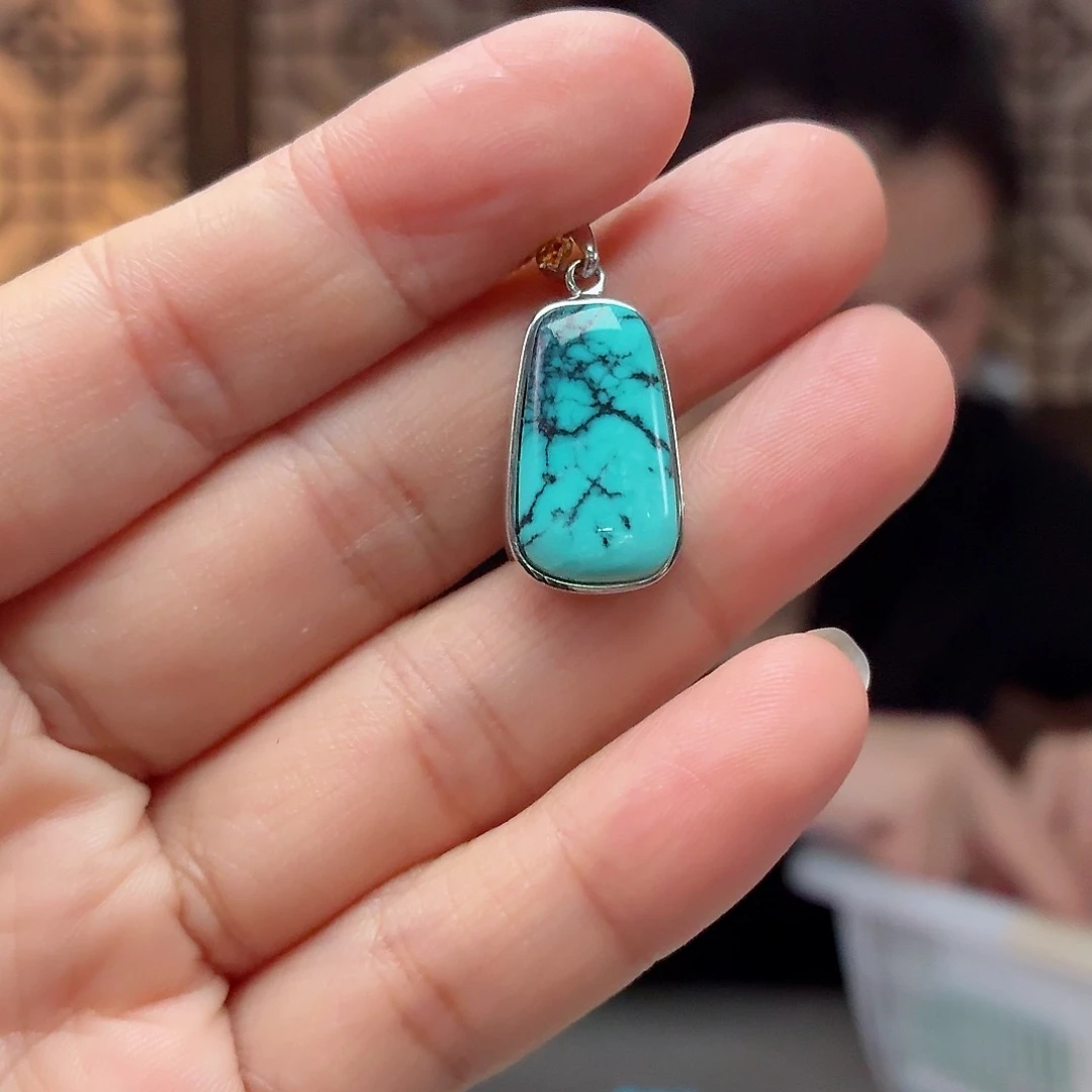 银S925镶嵌绿松石珠宝奇石