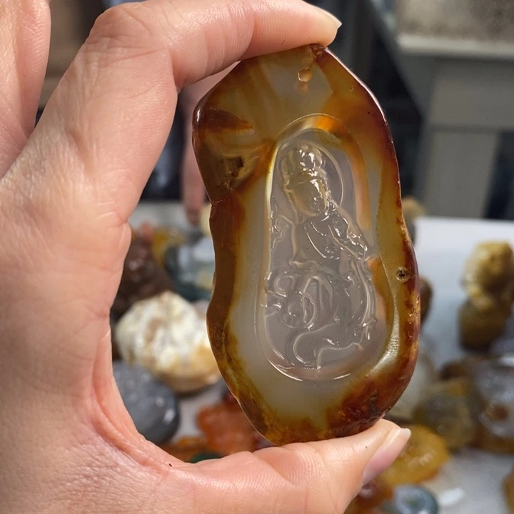 玛瑙/玉髓吊坠(不含链)未镶嵌