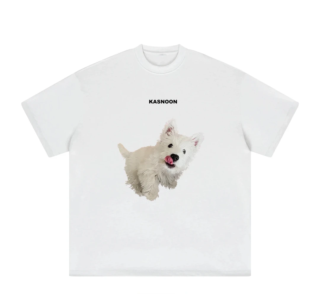 【蒸蒸潮服】超好看之西高地可爱小狗情侣男女同款百搭T恤