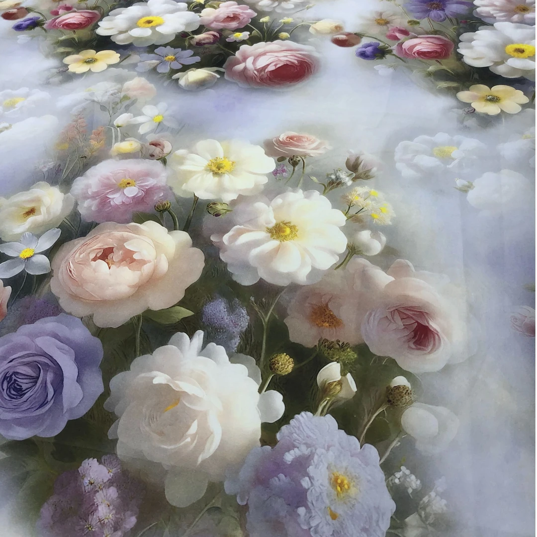 （3号数码印花）高支精梳棉婚庆订精致面料床单被套四件套布头