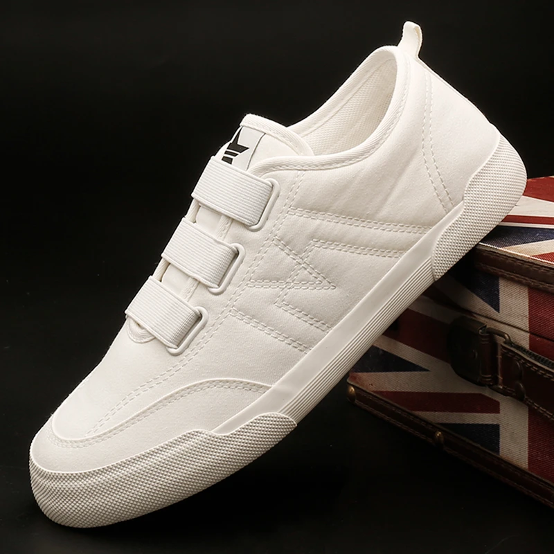 25159小白鞋透气平底帆布鞋韩版百搭休闲板鞋时尚硫化鞋潮流男鞋