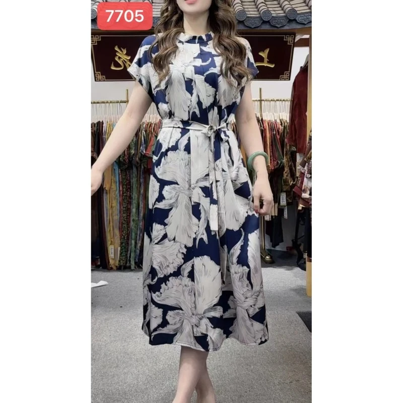 7705-10时尚休闲气质连衣裙