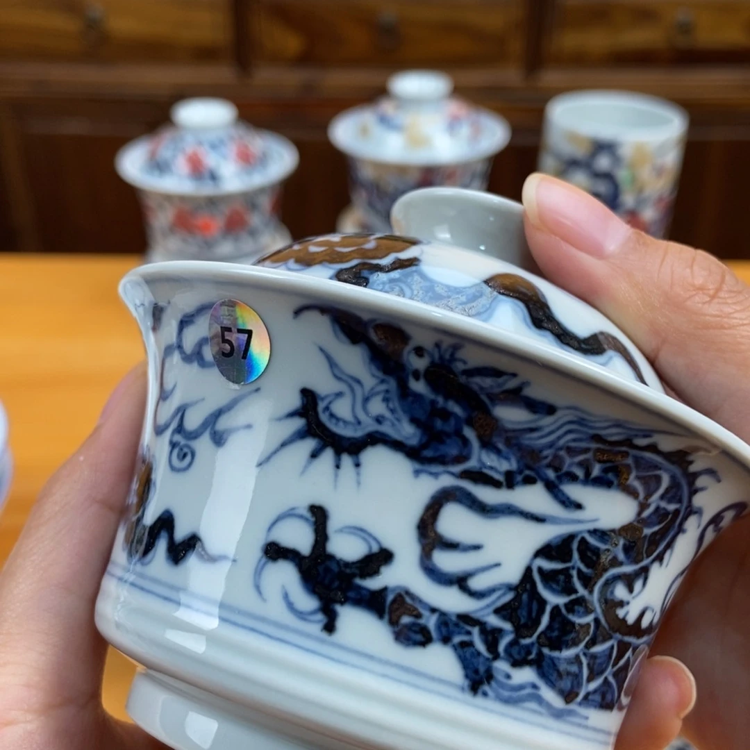 手绘现代茶具非古董