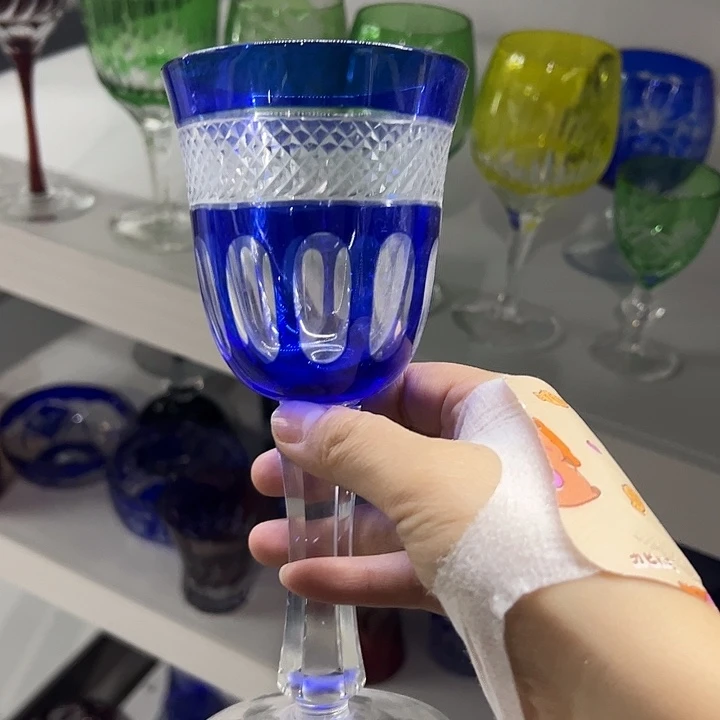 手柄款水晶玻璃微瑕一个