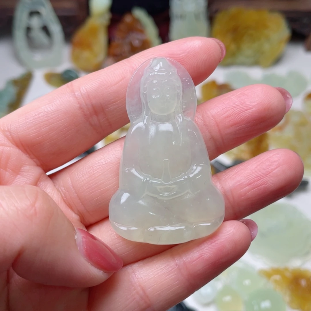 蛇纹石玉颈饰未镶嵌福*财