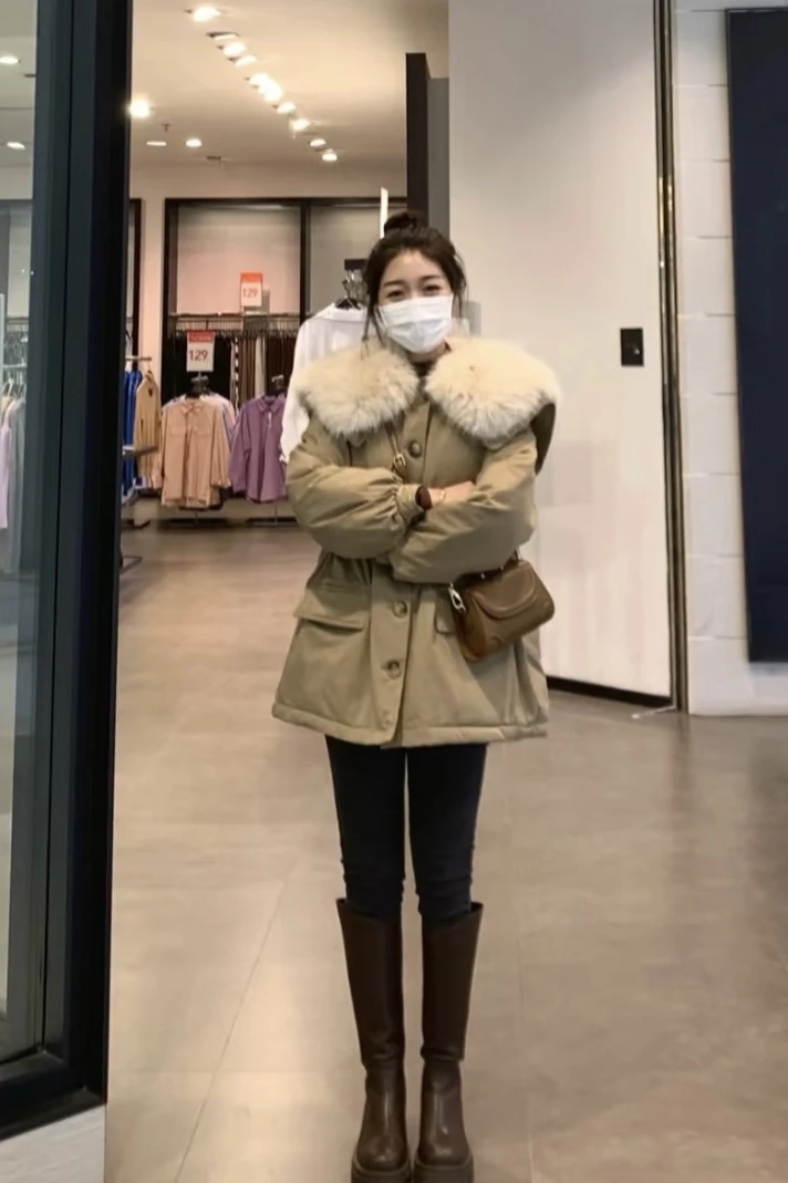 麦～冬季厚款薄磨毛高弹力小脚裤