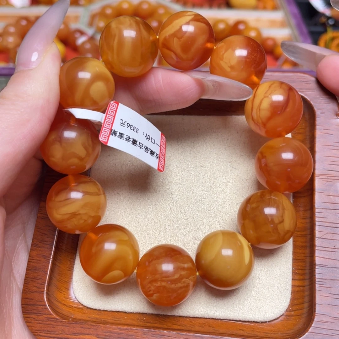 未镶嵌蜜蜡手链手串