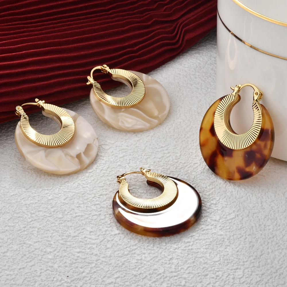 铜合金耳饰 鼎溢2025秋冬新款轻奢高级感复古豹纹耳扣时尚气质yh