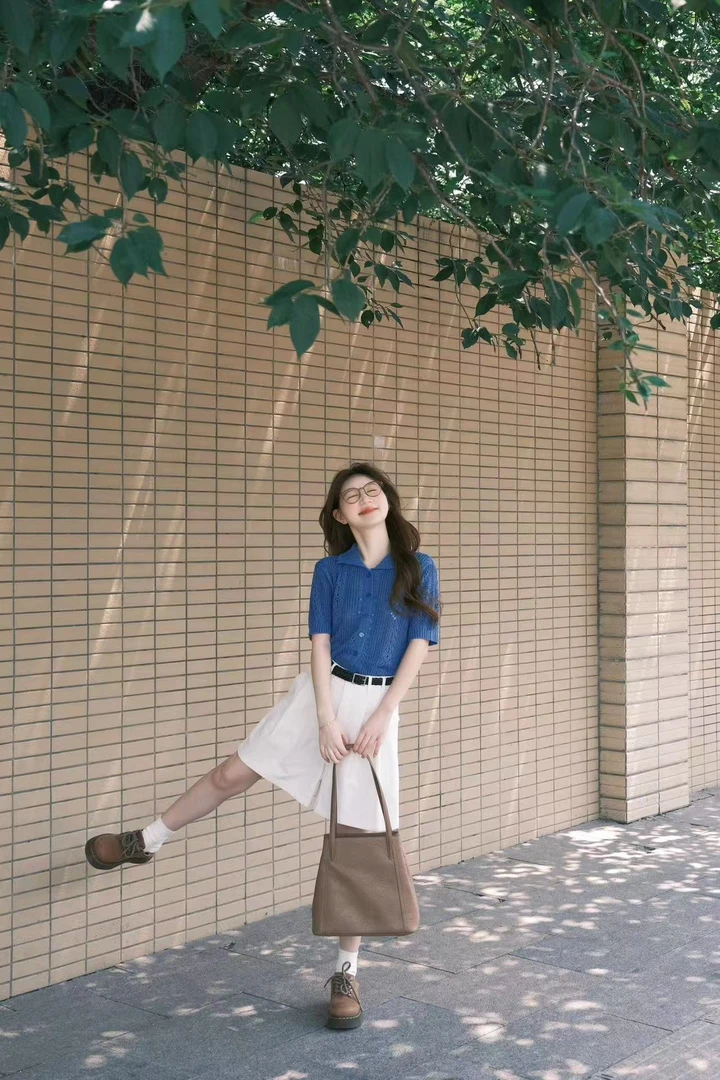 洋气短袖针织开衫女薄款2025新款多巴胺镂空上衣气质百搭休闲短裤